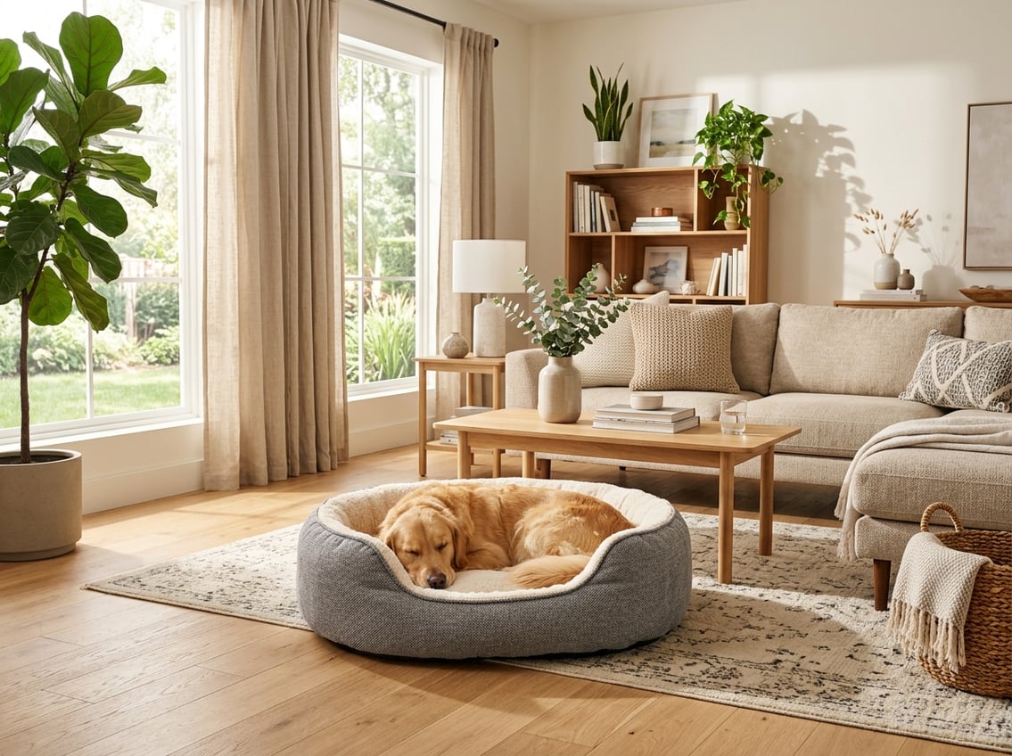 Sådan indretter du hjemmet med en hundeseng